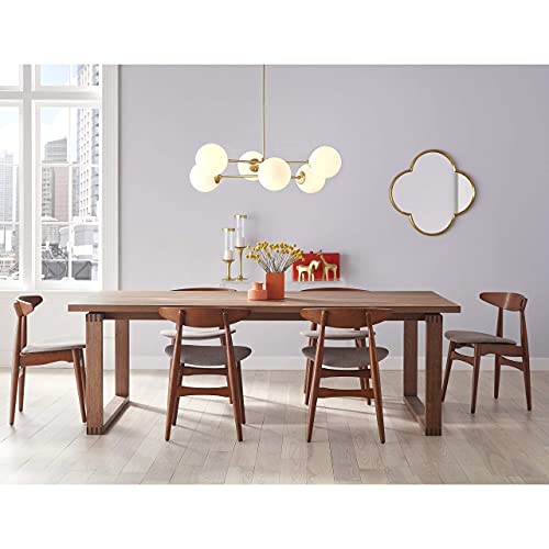 Linea Di Liara Caserti Gold Sputnik Chandelier Modern Ceiling Light 6 Glass Globe Lights Mid Century Modern Chandelier For Dining Room Kitchen Bedroom Sputnik Light Fixture, Ul Listed #TOP1