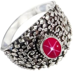 SILVERNROCK Pink Sapphire Linde Star Lab Grown Gemstone Silver plated Meditation