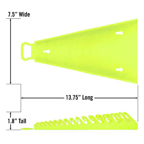 Image of Ernst Manufacturing 5182HV Reverse Gripper Wrench Organizer, 15 Tool, High-Visibility