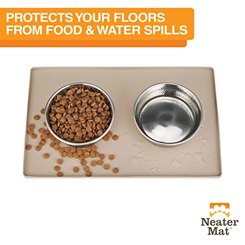 Neater Pet Brands Neater Mat – Waterproof Silicone Pet Bowls Mat – Protect Floors from Food & Water (Cappuccino, 32″ x 24″ Silicone) Neater Pet Brands Neater Mat – Waterproof Silicone Pet Bowls Mat – Protect Floors from Food & Water (Cappuccino, 32″ x 24″ Silicone)