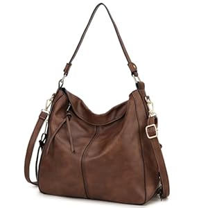 VONXURY Hobo Bags for Women, Fashion Ladies Purse and Handbags Faux Leather Shoulder Bags with Detachable Long Strap