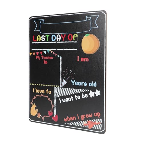 ERINGOGO Double-Sided School Chalkboard Sign with Printed Design, First Day of School Accessory, Decorative Blackboard for Preschool and ’s Room