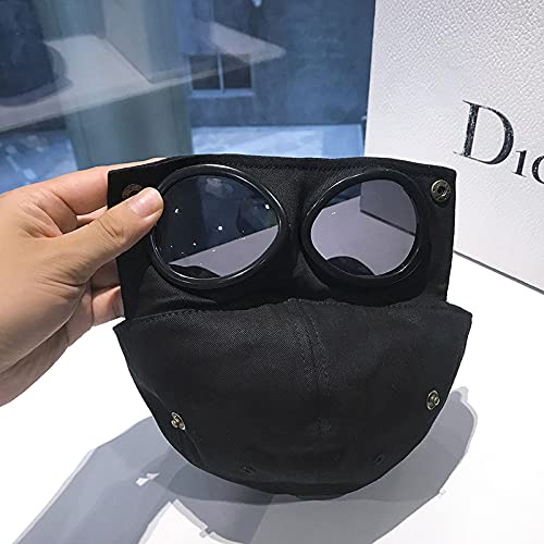 HEHW パイロットハット キャップ 帽子 サングラス付き 個性