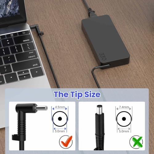330W Slim AC Laptop Charger TPN-LA32 Compatible with HP OMEN 17 16 MAX