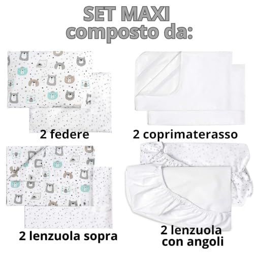 FlyIdeas ensemble lit cododo 75 x 35 cm pur coton certifié premium
