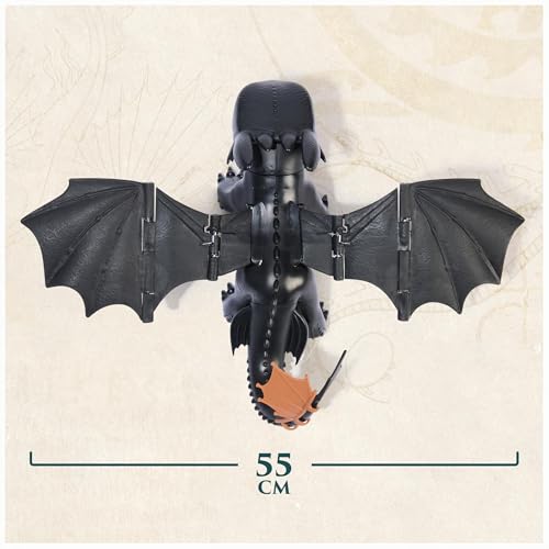 Dreamworks Dragons - How to Train Your Dragon - Mon Dragon Interactif Krokmou - Figurine Interactive Qui Réagit Au Toucher avec 60 Effets Sonores - Mouvements Réalistes - Jouet Enfant 4 Ans Et +