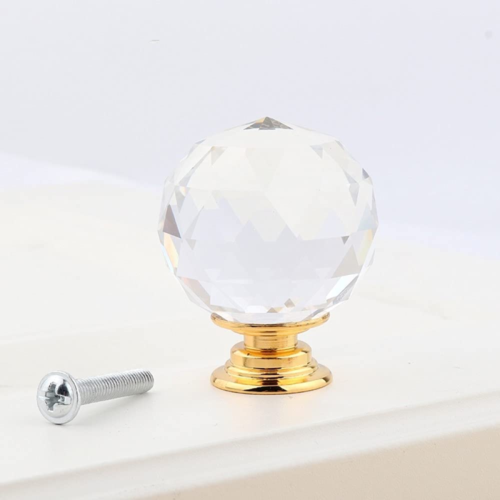 Poignées de tiroir en cristal de 35 mm pour remplacer des boutons de placard usés or