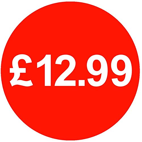 £ Red Price Stickers - 30mm - £12.99, 500 — image 1
