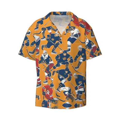 Chemise hockey manches courtes homme coupe classique anti-transpiration