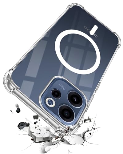 Image of Jkobi Shockproof Crystal-Clear Back Cover Case for Oppo Reno 15c (Magsafe Wireless Support | Drop & Camera Protection | Hard Polycarbonate)