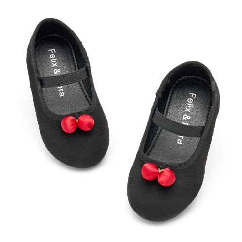 Image of Felix & Flora Toddler Flower Girl Dress Shoes - Girl Ballet Flats Party School Shoes Wedding