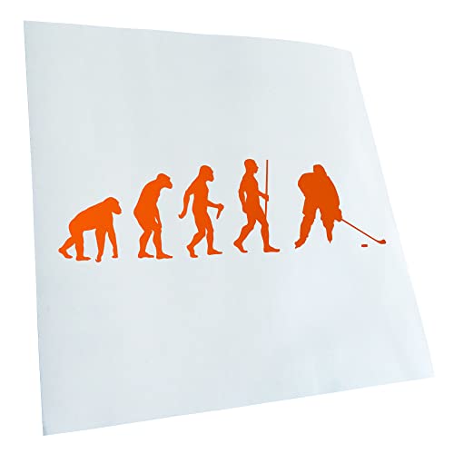 Kiwistar - Autocollant - évolution de hockey sur glace - orange - G30 - Pour voitures, vélos, véhicules, motos, cyclomoteurs, tuning, vitres arrière