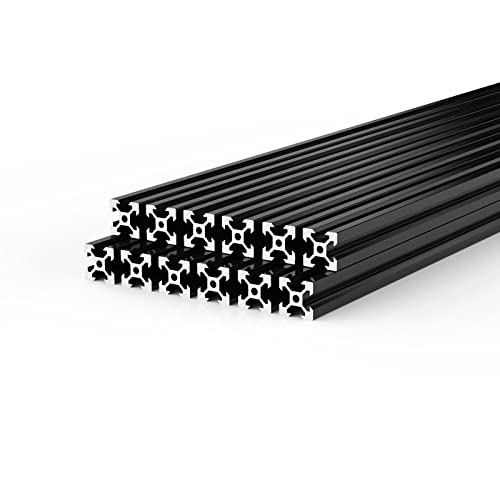 Feyrinx 12Pcs 2020 V Type Aluminum Profile 1000Mm European Standard Linear Rail Anodized Black Extrusion Frame For 3D Printer #TOP3