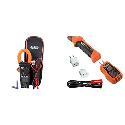 Klein Tools CL900 Digital Clamp Meter & 80016 Circuit Breaker Finder Tool Kit with Accessories, 2-Piece Set, Includes Cat. No. ET310 and Cat. No. 69411