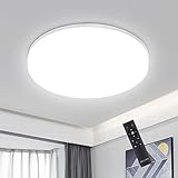 💡【Superhell & Energiesparend】: Die 18W 1800lm Wohnzimmerlampe entsprechen einer herkömmlichen 150W Glühlampe und sparen mehr als 90% an Stromkosten. Sie können Led Lampe in einem Raum von etwa 15 bis 20m² befestigen.Und diese Leuchte erzeugen gleichmäßiges blendfreies und Flimmerfreies Licht.