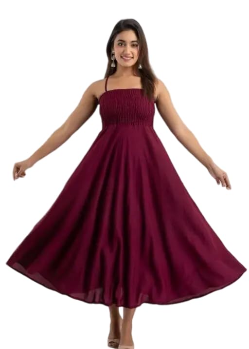 Image of Women's Solid Sleeveless Midi Dress with White Outer Jacket