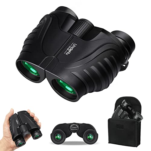 Unclehu 15X25 Compact Binoculars For Kids And Adults, Small High Power Binoculars With Large Eyepiece And Clear Vision For Bird Watching Hunting Travel Outdoor Sports With Carrying Case And Neck Strap #TOP2
