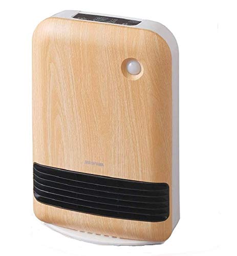アイリスオーヤマ ヒーター セラミックファンヒーター 暖房器具 電気 足元 小型 温風 省エネ 脱衣所 人感センサー付き 大風量 木目調 薄木目 JCHM-12TD4-NTM