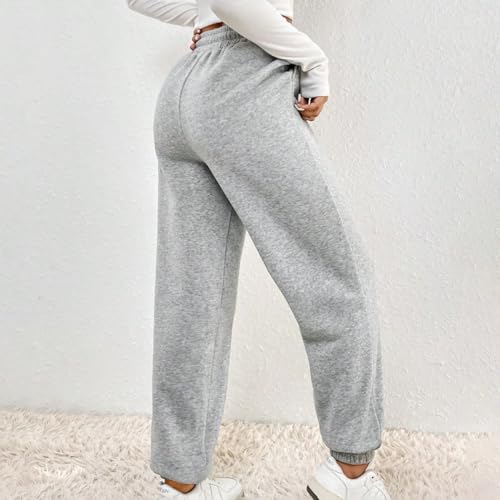 SweatyRocks Calça de moletom feminina com cordão na cintura, básica, atlética, jogger com bolsos, Ci