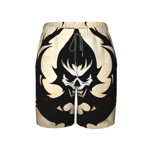 Devil Satan Youth Beach Pants, Soft and Breathable, with Drawstring Waist, Suitable for Sports and Leisure.