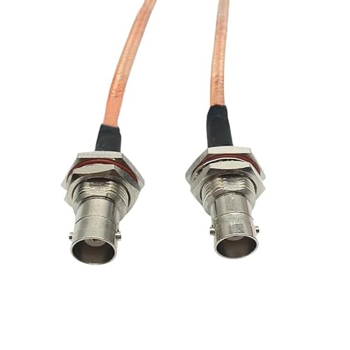 QYZLVCES(���X) RG142 BNC - BNC �I�X�v���O ���X�W���b�N ���p�R�l�N�^ 50�I�[�� �����s�O�e�[�� �W�����p�[�P�[�u��(BNCFW-BNCFW-RG142,1m)