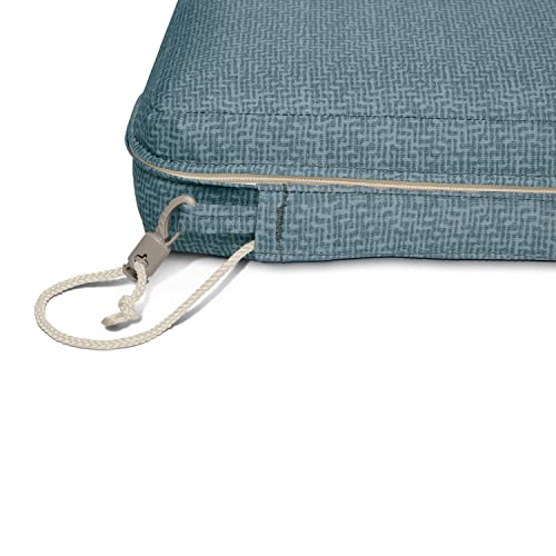 Duck Covers Weekend Water-Resistant Outdoor Bench Cushion, 54 X 18 X 3 Inch, Blue Shadow, Patio Furniture Cushions #TOP1