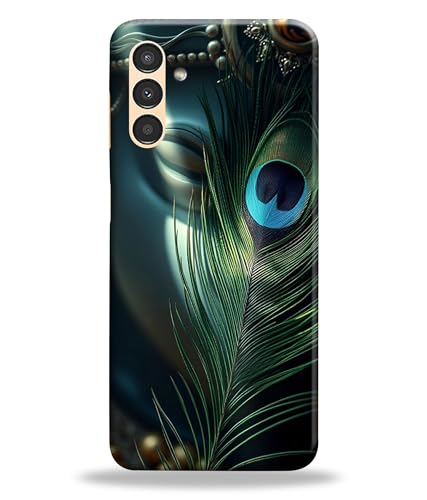 Image of Lord Krishna Mor Pankh Printed Hard Back Case Cover Compatible for Samsung Galaxy A13 5G / SM-A136U, SM-A136U1 (Multicolor) - D1663