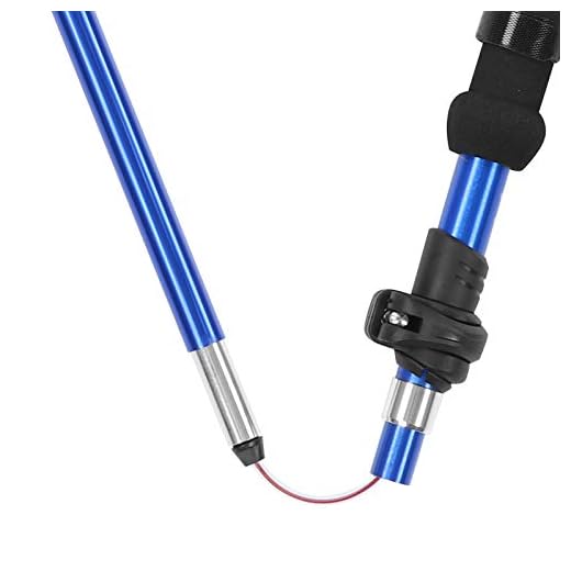Bâton de Marche bâton d'escalade bâton de randonnée télescopique bâton de Marche Pliable Portable pour Les Sports de Plein air(Bleu)