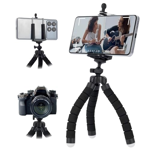 FRANCIDEAL - Cavalletto per Smartphone con Gambe a Polipo, Testa 360°, Compatto e Leggero