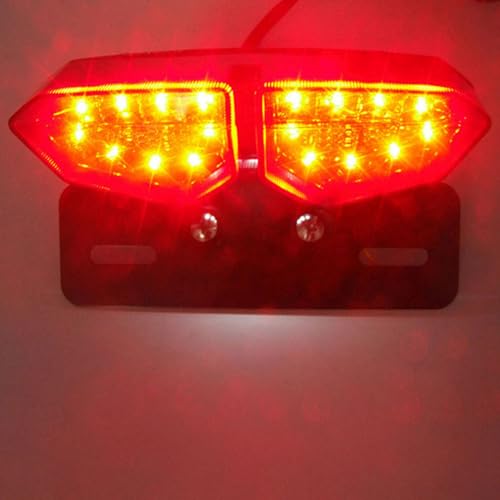 Moto frein queue clignotant LED universel avec optique teintée noire - 2