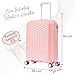 DK Luggage 20” Cabin Ryanair, EasyJet, BA, Jet 2 Hard Shell Approved Hand Luggage Polypropylene Suitcase 4 Wheel Spinner Luggage PP20 Light Pink