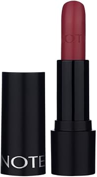 Note Cosmetics Deep Impact Lipstick 08 Sophisticate Burgundy Kremsi Dokulu Yarı Parlak Ruj, Kırmızı