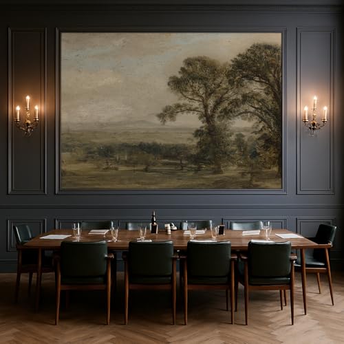 MUDECOR Wall Mural Vintage Neutral Countryside Landscape Antique Removable Self-Adhesive Wallpaper Wall Decoration for Bedroom Living Room - 66x96