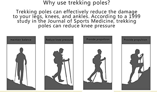 Sindh Trekking Poles, Multifunctional Adjustable Aluminum Hiking Walking Sticks, Collapsible, Lightweight, Shock, Ultralight For Hiking, Camping, Mountaining, Backpacking, Walking, Trekking #TOP4