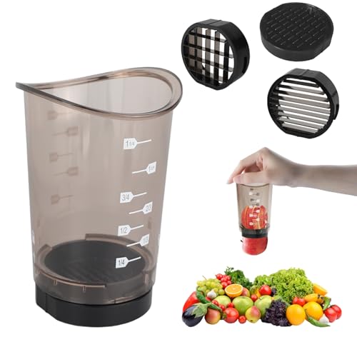 Obstschneiderbecher - mit Abnehmbare Klinge aus Edelstahl, erdbeerschneider, tassenschneider obst, obst schneider, spülmaschinenfest, küchenhelfer eierschneider