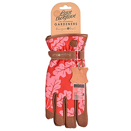 Burgon & Ball Love The Glove Ladies Gardening Gloves, Medium/Large, Oak Leaf Poppy, M-L - Image 3