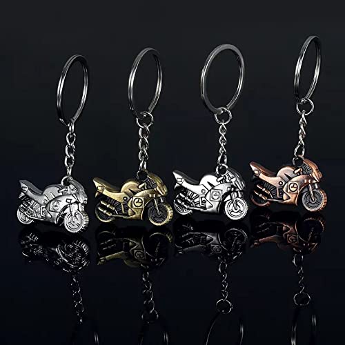 AUGEN Premium Bike 3 Bronze Stainless Steel Keychain Metal For Gifting With Key Ring Anti Rust (Pack Of 1) 2