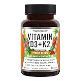 FarmHaven Vitamin D3 K2 Capsules - 5000 IU D3 and 100 mcg K2 - Cholecalciferol MK7 with Veggie Fruit Blend - Vitamin D K2 Supplement for Immune System & Heart Health - Vegetarian, Non-GMO, 90 Caps