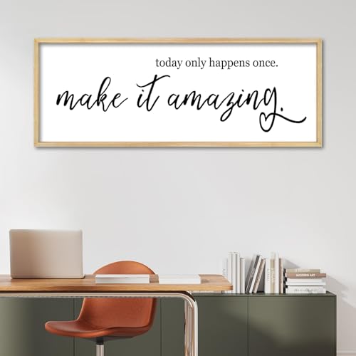 YWJKWLGS Inspirational Quotes Wall Decor Today Only Happens Once Make