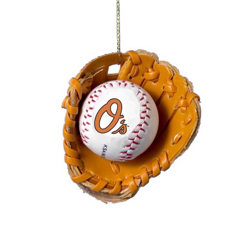 Baltimore Orioles Ball and Glove Christmas Ornament