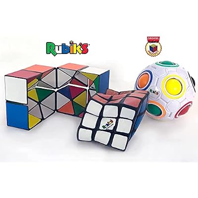 Rubiks 3 Piece Gift Set | Squishy Cube | Magic Star | Rainbow Ball