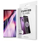 AICase Film Protection Ecran pour Samsung Galaxy Note 10 Plus /Note10+2019 Verre trempé,[Tech] de Dispersion Liquide avec Lumière UV 5D courbé[Compatible avec Fingerprint] 5D Couverture Intégrale
