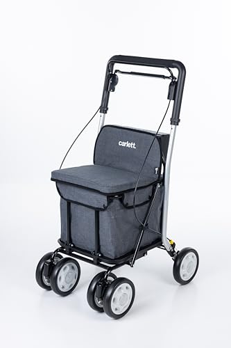 Déambulateur avec siège intégré Carlett pour faire ses courses