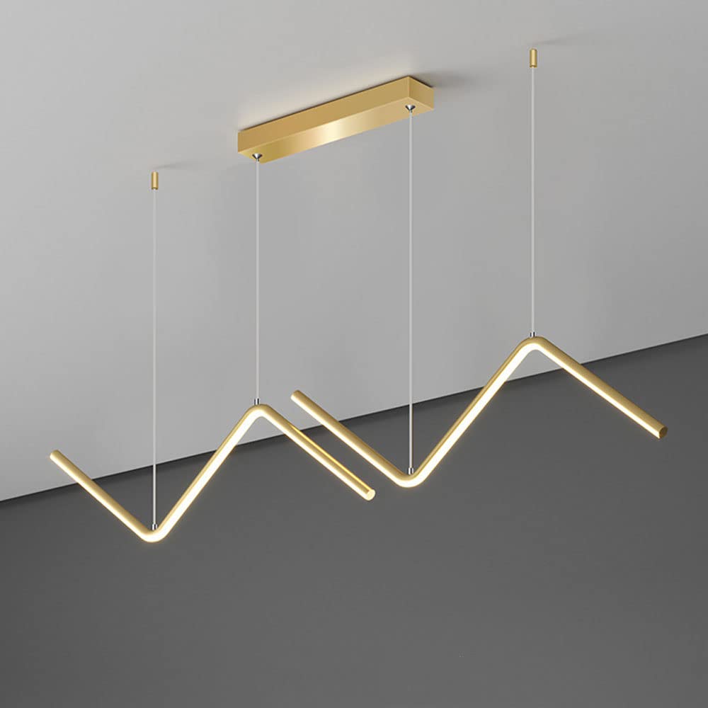 FFOCCO Kitchen Island Pendant Lighting 35.4 Inch Linear Light Fixture Chandelier 26W Dimmable LED Hanging Light Fixture for Dining Room, Kitchen, Breakfast Bar, Living Room Present
