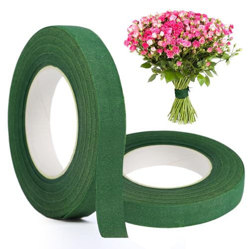 LTMMC 2 Rolls Florist Tape Green Floral Tape Flower Arranging Accessories