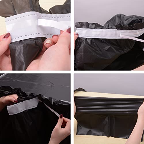 3 Packs 54X108Inch Plastic Tablecloth And 3 Packs 14Ft Plastic Table Skirt, Black Disposable Rectangle Tablecloth Set For Baby Shower, Birthday, Wedding,Bridal Shower,Thanksgiving,Christmas Decoration #TOP3