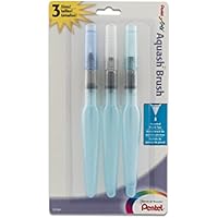 Pentel Arts Aquash FRHBFMBP3 - Cepillo de agua con puntas