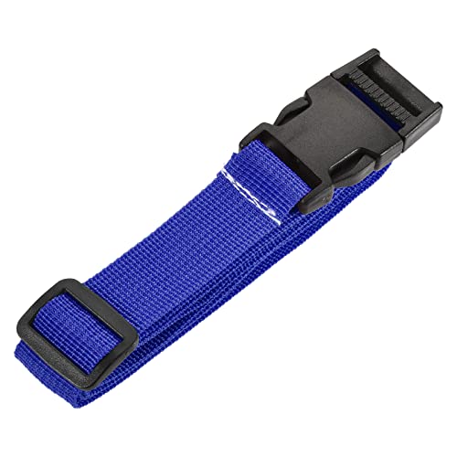 Image of MECCANIXITY Utility Strap with Buckle 1x40 Inch Polyester Quick Release Adjustable Belt for Travel Outdoor Bag Luggage Packing (Blue)