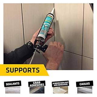 Everbuild Super Flow Sealant/Adhesive Cartridge Applicator Gun with Rotating Barrel – Soft Grip Handle – For Cartridges Up to 310 ml