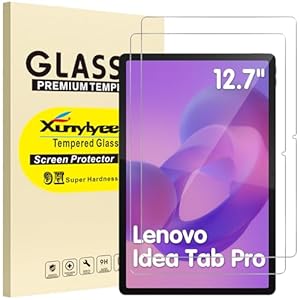 XunyLyee 2-Pack, Screen Protector for Lenovo Idea Tab Pro 12.7 Inch/Lenovo Tab P12 2023 Anti-Scratch Tempered Glass Film